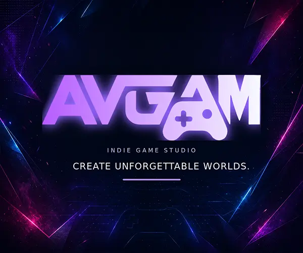 The AVGAM Games development team working together on a video game